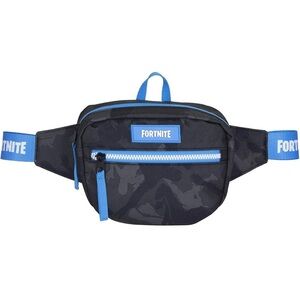 Fortnite Black & Blue Waist Bag/Fanny Pack - Functional with Multiple Po…